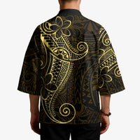 Black Gold Polynesian Tribal Kimono - Polynesian Pride