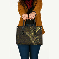 Black Gold Polynesian Tribal Leather Bag - Polynesian Pride