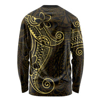Black Gold Polynesian Tribal Long Sleeve Shirt - Polynesian Pride