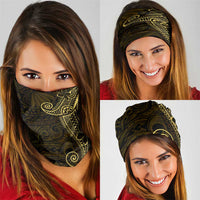 Black Gold Polynesian Tribal Neck Gaiter - Polynesian Pride