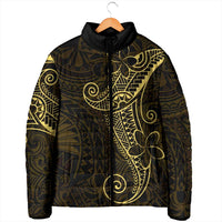 Black Gold Polynesian Tribal Padded Jacket - Polynesian Pride