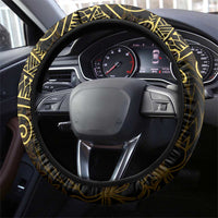 Black Gold Polynesian Tribal Steering Wheel Cover - Polynesian Pride