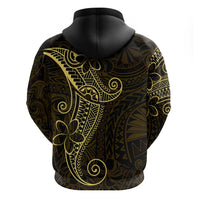 Black Gold Polynesian Tribal Zip Hoodie - Polynesian Pride