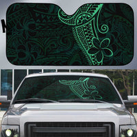 Black Green Polynesian Tribal Auto Sun Shade - Polynesian Pride