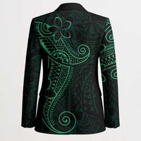 Black Green Polynesian Tribal Blazer - Polynesian Pride