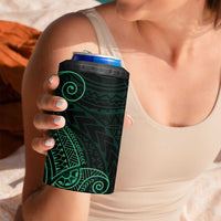 Black Green Polynesian Tribal 4 in 1 Can Cooler Tumbler LT9 - Polynesian Pride