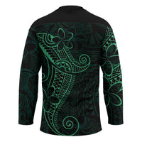 Black Green Polynesian Tribal Hockey Jersey - Polynesian Pride