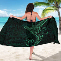 Black Green Polynesian Tribal Sarong - Polynesian Pride