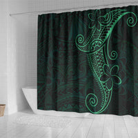 Black Green Polynesian Tribal Shower Curtain - Polynesian Pride