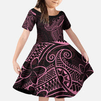 Black Pink Polynesian Tribal Family Matching Mermaid Dress and Hawaiian Shirt - Polynesian Pride