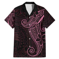 Black Pink Polynesian Tribal Family Matching Mermaid Dress and Hawaiian Shirt - Polynesian Pride