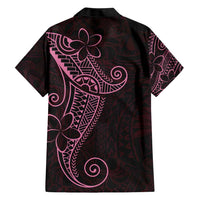 Black Pink Polynesian Tribal Family Matching Short Sleeve Bodycon Dress and Hawaiian Shirt - Polynesian Pride
