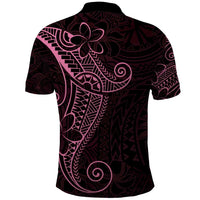 Black Pink Polynesian Tribal Polo Shirt LT9 - Polynesian Pride