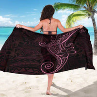 Black Pink Polynesian Tribal Sarong - Polynesian Pride