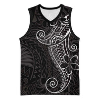 Black White Polynesian Tribal Basketball Jersey - Polynesian Pride