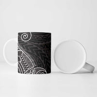 Black White Polynesian Tribal Ceramic Mug - Polynesian Pride