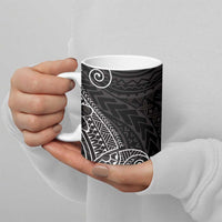 Black White Polynesian Tribal Ceramic Mug - Polynesian Pride