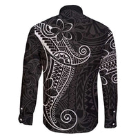 Black White Polynesian Tribal Family Matching Short Sleeve Bodycon Dress and Hawaiian Shirt - Polynesian Pride