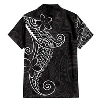Black White Polynesian Tribal Family Matching Tank Maxi Dress and Hawaiian Shirt - Polynesian Pride