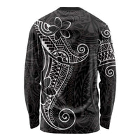 Black White Polynesian Tribal Long Sleeve Shirt - Polynesian Pride