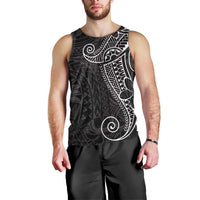 Black White Polynesian Tribal Men Tank Top - Polynesian Pride