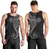 Black White Polynesian Tribal Men Tank Top - Polynesian Pride