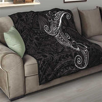 Black White Polynesian Tribal Quilt - Polynesian Pride