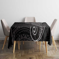 Black White Polynesian Tribal Tablecloth - Polynesian Pride