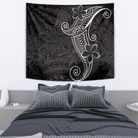 Black White Polynesian Tribal Tapestry - Polynesian Pride