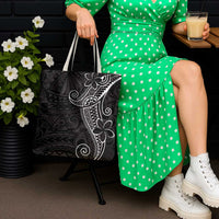 Black White Polynesian Tribal Tote Bag - Polynesian Pride