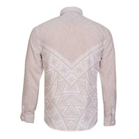 Lotu Tamaiti Tongan Polynesian Art Pattern Long Sleeve Button Shirt Traditional Tribal Motifs - Polynesian Pride