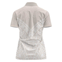 Lotu Tamaiti Tongan Polynesian Art Pattern Women Polo Shirt Traditional Tribal Motifs LT9 - Polynesian Pride