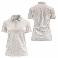 Lotu Tamaiti Tongan Polynesian Art Pattern Women Polo Shirt Traditional Tribal Motifs LT9 - Polynesian Pride