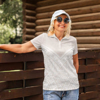 Lotu Tamaiti Tongan Polynesian Art Pattern Women Polo Shirt Traditional Tribal Motifs LT9 - Polynesian Pride
