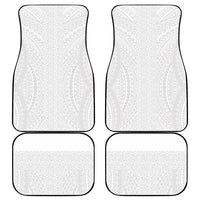 Lotu Tamaiti White Tongan Ngatu Car Mats Polynesian Tribal Fonulei Pattern - Polynesian Pride