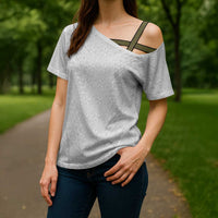 Lotu Tamaiti White Tongan Ngatu Cross Shoulder Shirt Polynesian Tribal Fonulei Pattern - Polynesian Pride