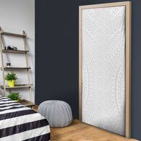 Lotu Tamaiti White Tongan Ngatu Door Cover Polynesian Tribal Fonulei Pattern - Polynesian Pride