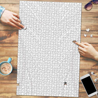 Lotu Tamaiti White Tongan Ngatu Puzzle Polynesian Tribal Fonulei Pattern - Polynesian Pride