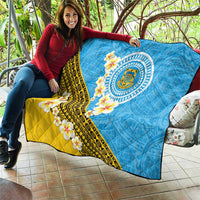 Tuvalu Plumeria Flowers Quilt Polynesian Tribal Pattern