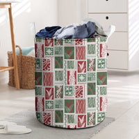 Mele Kalikimaka Hawaiian Quilt and Lei Patchwork Laundry Basket - Polynesian Pride
