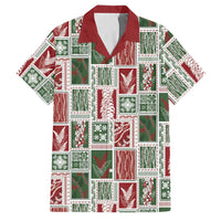 Mele Kalikimaka Hawaiian Quilt and Lei Patchwork Family Matching Mermaid Dress and Hawaiian Shirt - Polynesian Pride