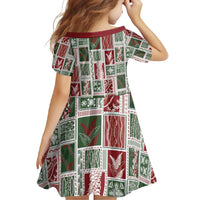 Mele Kalikimaka Hawaiian Quilt and Lei Patchwork Family Matching Off Shoulder Maxi Dress and Hawaiian Shirt - Polynesian Pride