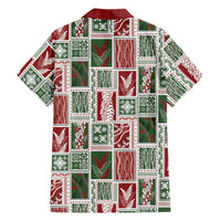 Mele Kalikimaka Hawaiian Quilt and Lei Patchwork Family Matching Off Shoulder Maxi Dress and Hawaiian Shirt - Polynesian Pride