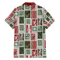 Mele Kalikimaka Hawaiian Quilt and Lei Patchwork Hawaiian Shirt - Polynesian Pride