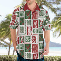 Mele Kalikimaka Hawaiian Quilt and Lei Patchwork Hawaiian Shirt LT9 - Polynesian Pride