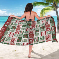 Mele Kalikimaka Hawaiian Quilt and Lei Patchwork Sarong - Polynesian Pride