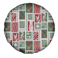 Mele Kalikimaka Hawaiian Quilt and Lei Patchwork Spare Tire Cover - Polynesian Pride