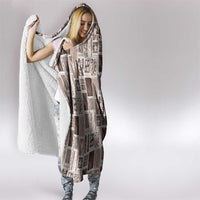 Vintage Aloha Block Quilt Hooded Blanket Beige Inspired Lei Motifs LT9 - Polynesian Pride