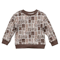 Vintage Aloha Block Quilt Kid Ugly Christmas Sweater Beige Inspired Lei Motifs - Polynesian Pride