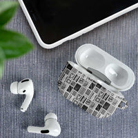 Vintage Aloha Block Quilt AirPods Case Black Inspired Lei Motifs LT9 - Polynesian Pride